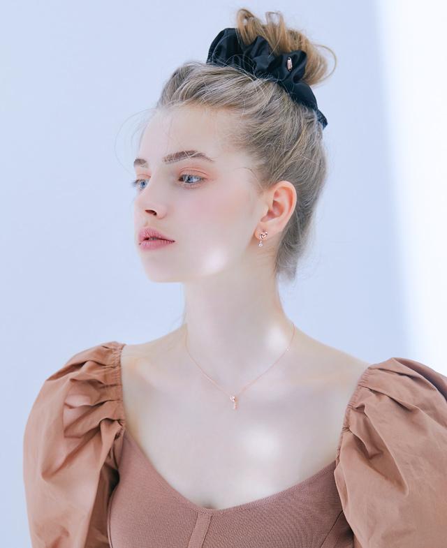 韓國J.ESTINA  - LALA J Satin Scrunchie - Luna Black