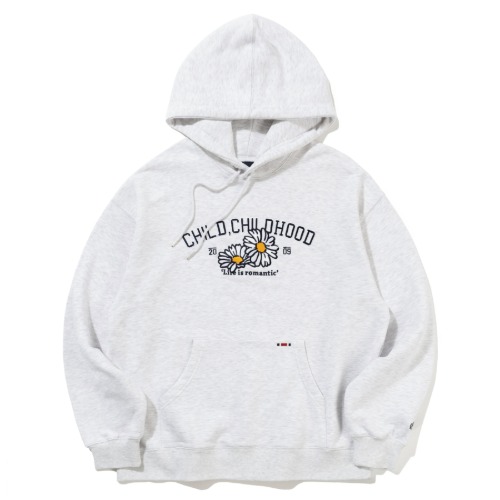 ROMANTIC CROWN-SHASTA DAISY HOOD_LIGHT GREY