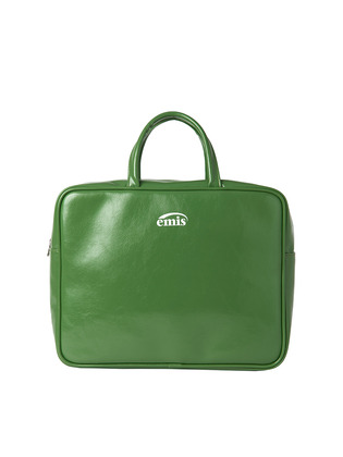 韓國 EMIS - NEW LOGO SQUARE TOTE BAG-FOREST GREEN