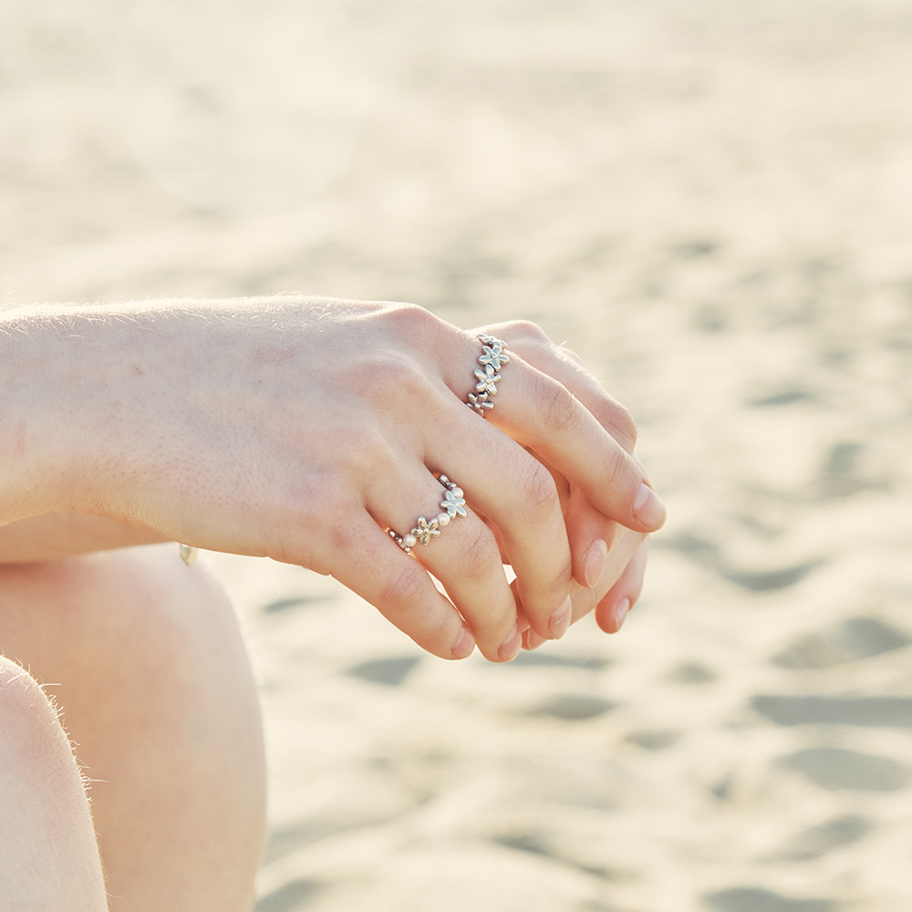 韓國VINTAGE HOLLYWOOD-Oxalis Flower Bouquet Ring