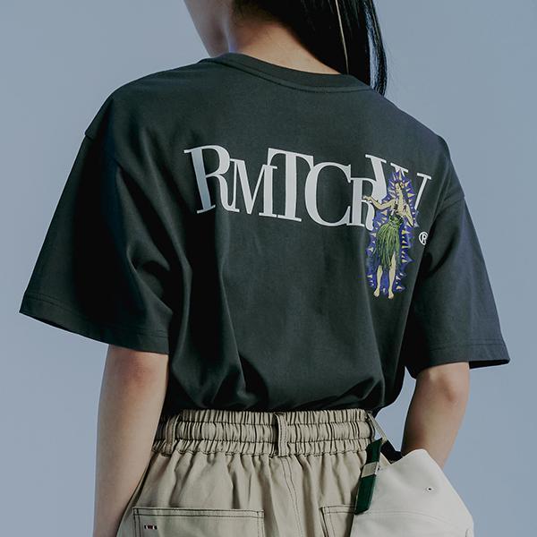 ROMANTIC CROWN-HAWAIIAN TEE SHIRT_CHARCOAL