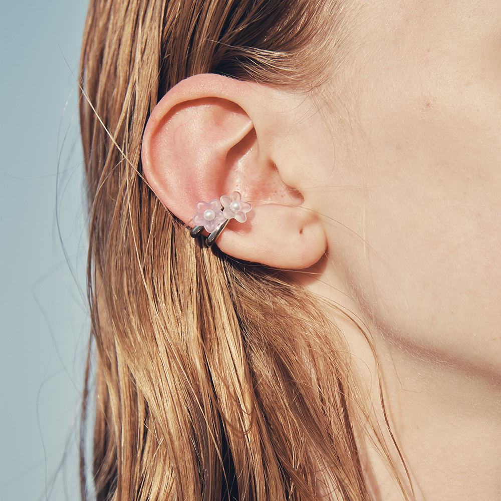 韓國VINTAGE HOLLYWOOD-Bellflower Pearl Earcuff