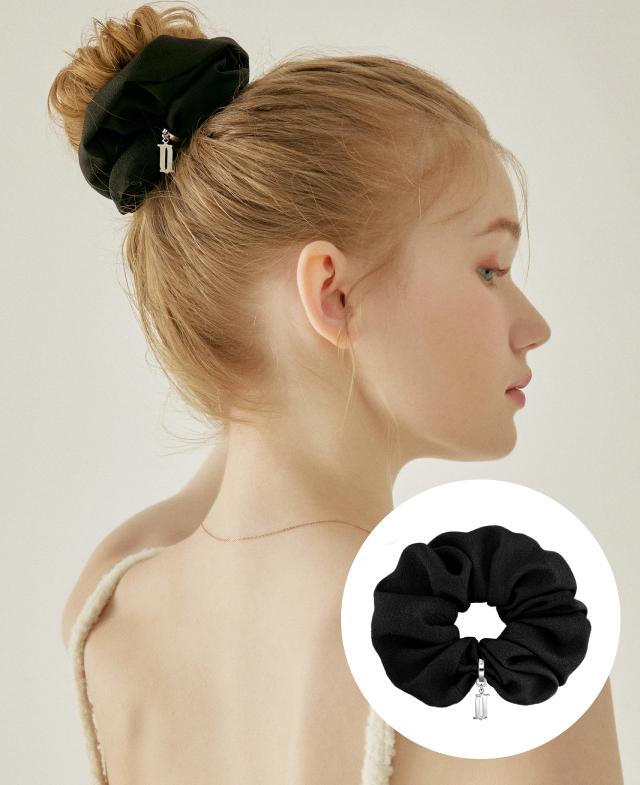 韓國J.ESTINA - LALA J Chiffon Hair Scrunchie - Black