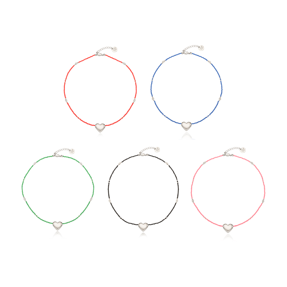 韓國VINTAGE HOLLYWOOD-Heart Candy Beads Necklace