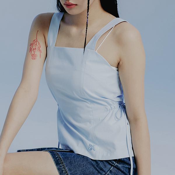 ROMANTIC CROWN-MINIMAL DRESS TOP_SKY BLUE