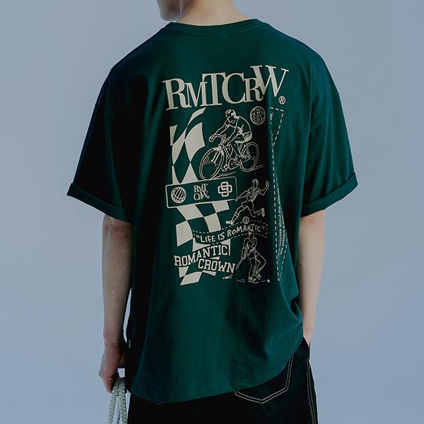 ROMANTIC CROWN-ATHLETIC CLUB TEE SHIRT_GREEN