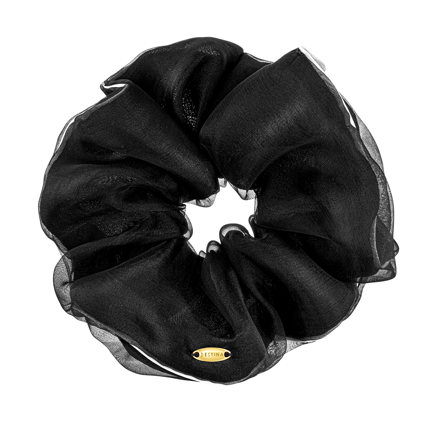 韓國J.ESTINA  - LALA J Organza Hair Scrunchie - Deep Black