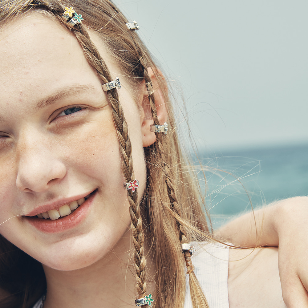 韓國VINTAGE HOLLYWOOD-[2SET]Tropical Flower Disco Hairpin