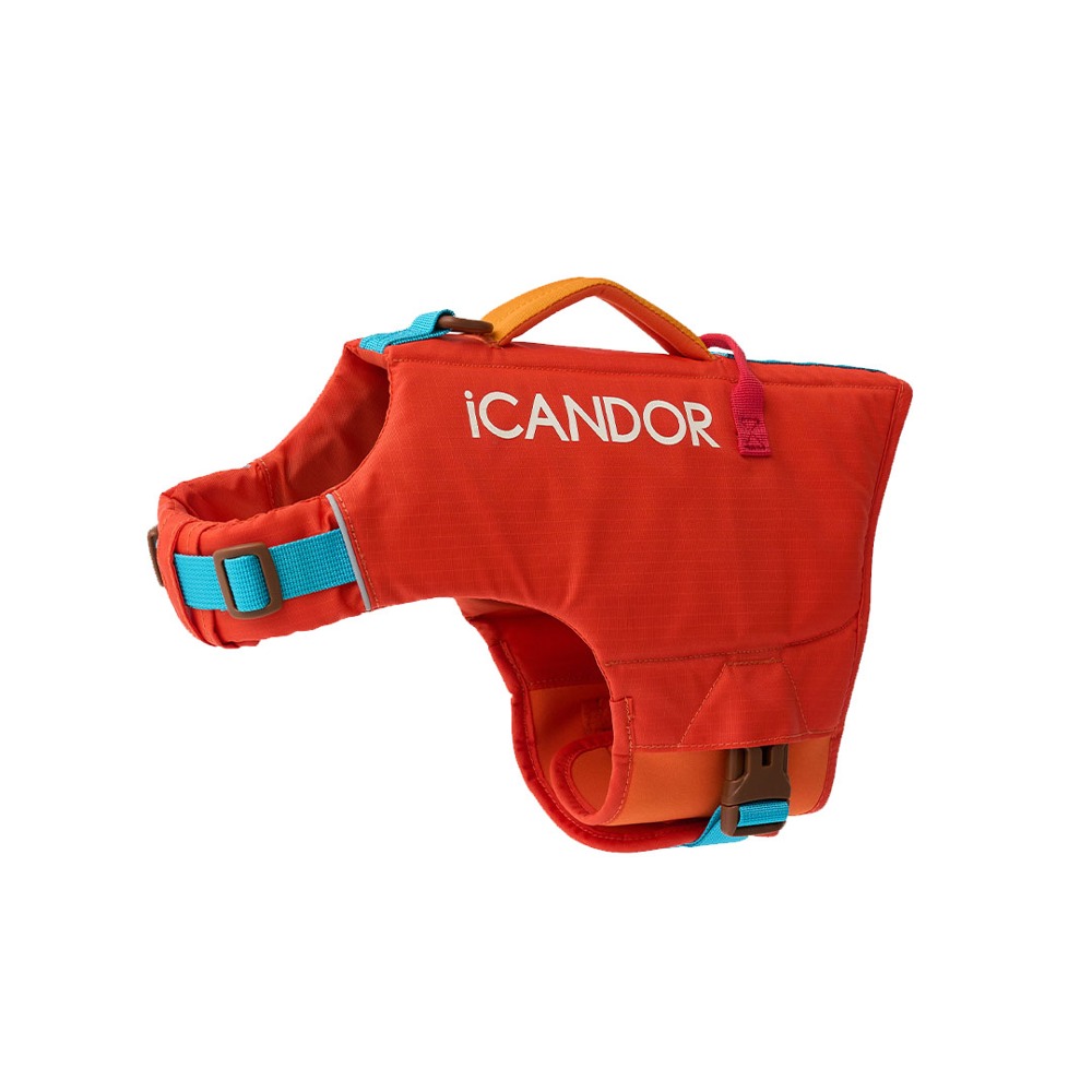 iCANDOR - 포세이버 라이프 재킷_레드 오렌지♡Forsaber 救生衣_紅橙寵物生活用品