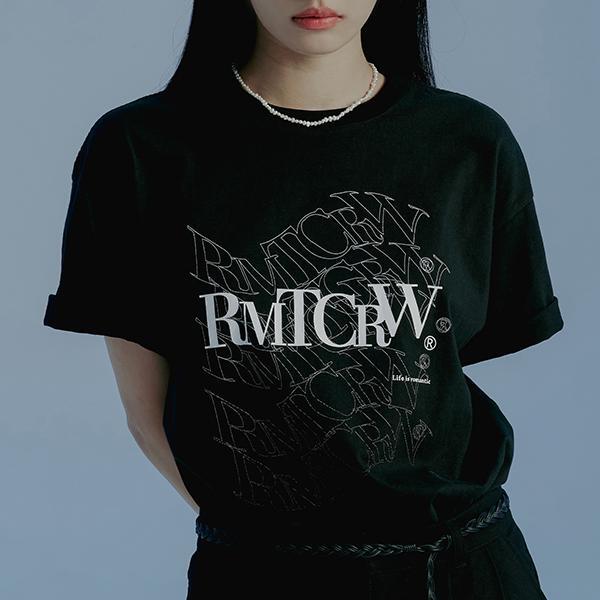 ROMANTIC CROWN-WAVE LOGO TEE SHIRT_BLACK