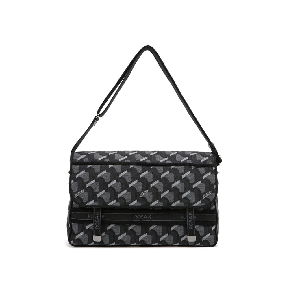 ROSA.K-JEANS MONOGRAM MESSENGER DENIM BLACK_LL