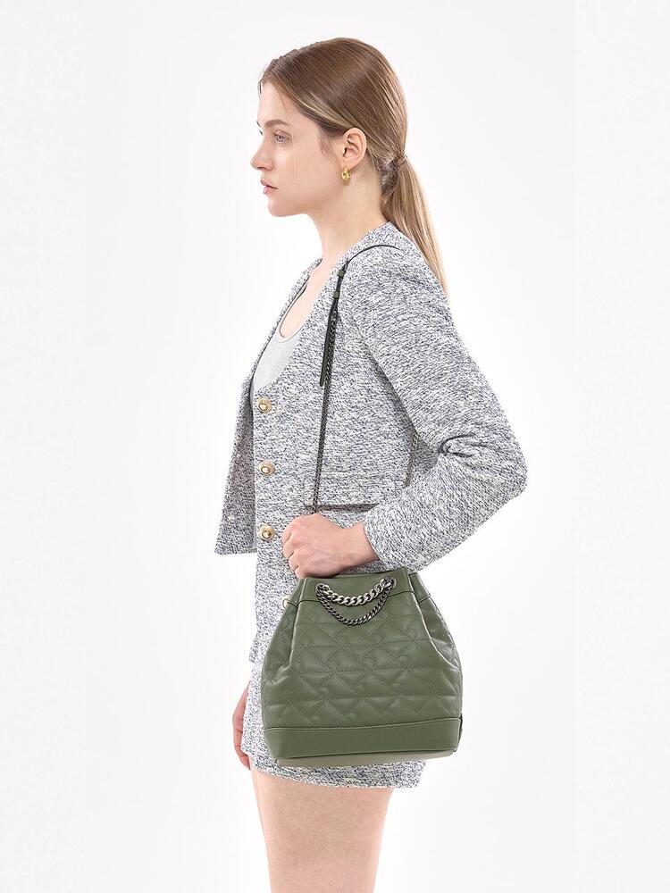 ROSA.K-COCO R QUILTING BUCKET KHAKI_MM