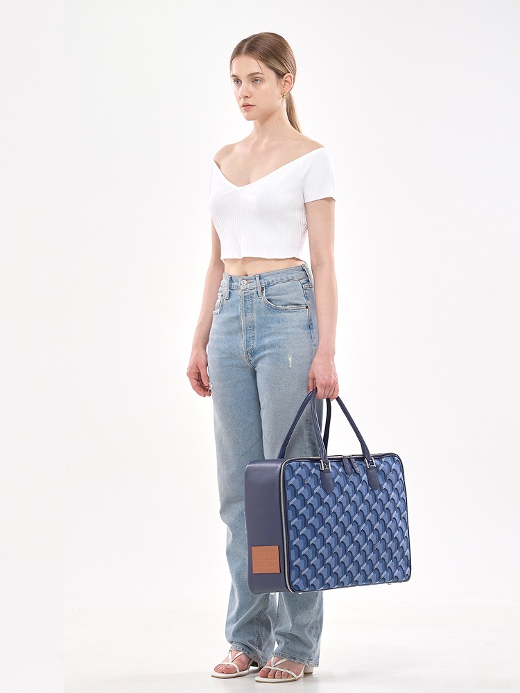 ROSA.K-JEANS MONOGRAM BOSTON DENIM BLUE_XL