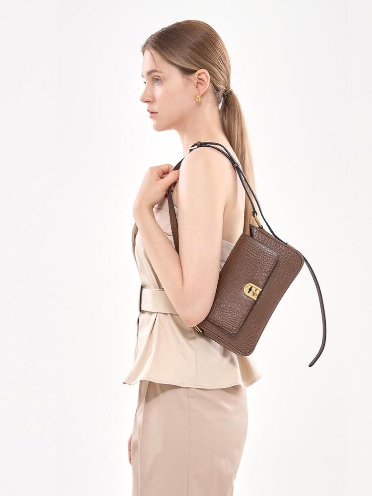 ROSA.K-LA PORTE SQUARE DARK BROWN_SS