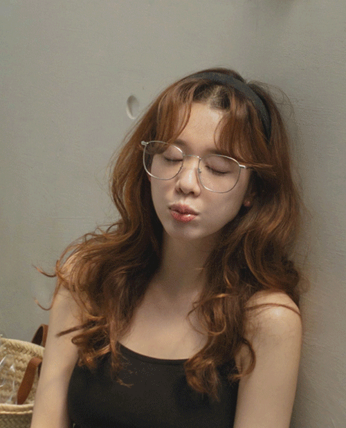 leelin-[심플 스퀘어 라이트 안경]♡韓國女裝飾品