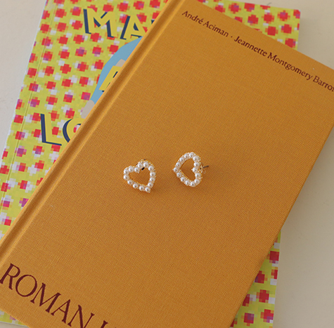 leelin-[골드하트 진주 귀걸이]♡韓國女裝飾品