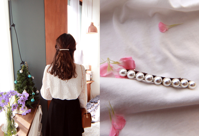 leelin-[루키머스 진주 머리삔]♡韓國女裝飾品