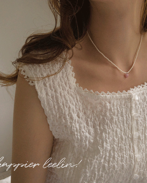 leelin-[비바엘 진주 하트 목걸이]♡韓國女裝飾品