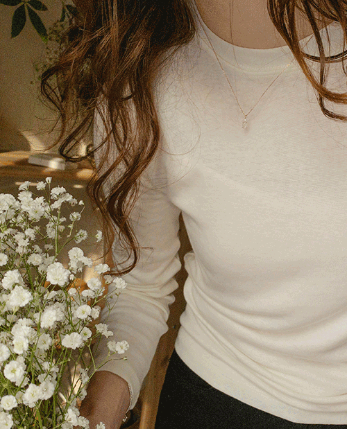 leelin-[데일리 맑은알 심플 목걸이]♡韓國女裝飾品