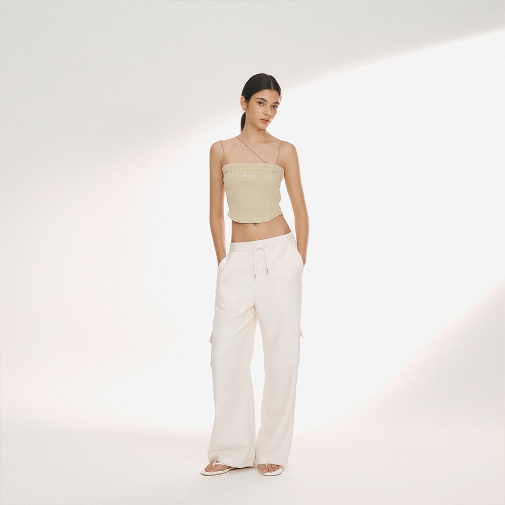 韓國NOIRNINE - Bébé Tweed Chain Sleeveless [GREEN]