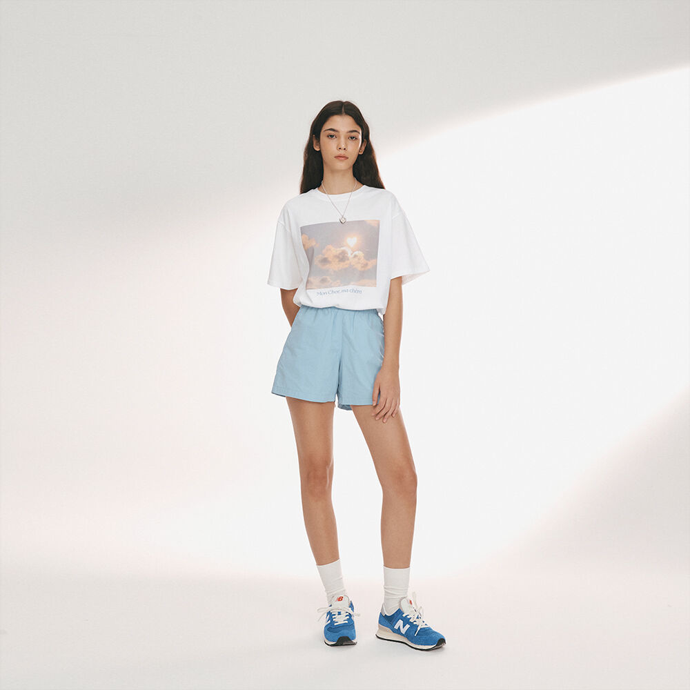 韓國NOIRNINE - Mon cher Ma chere T-shirts [WHITE] 