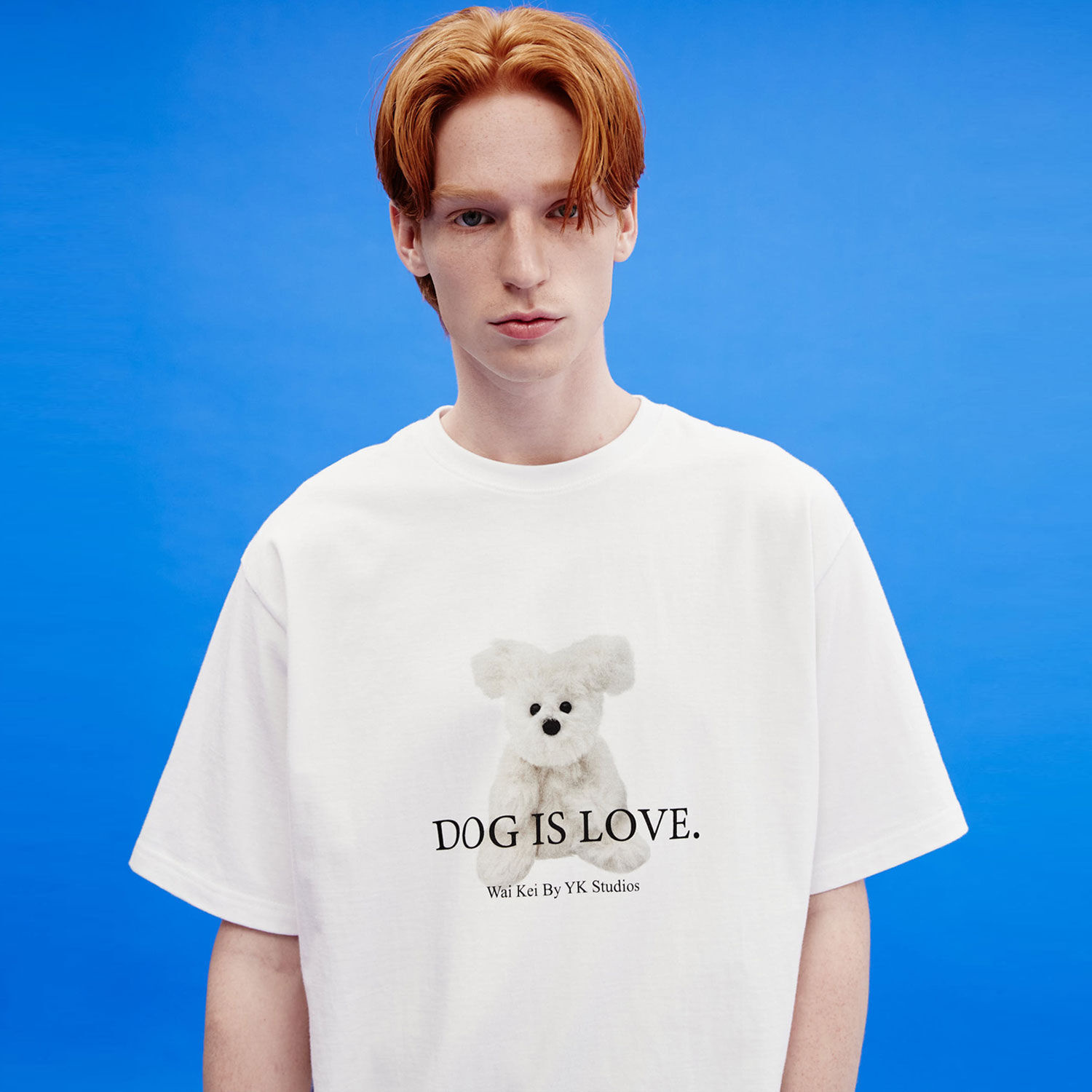 韓國WAIKEI - Dog Is Love Maltese Toy Short Sleeve T-shirt White