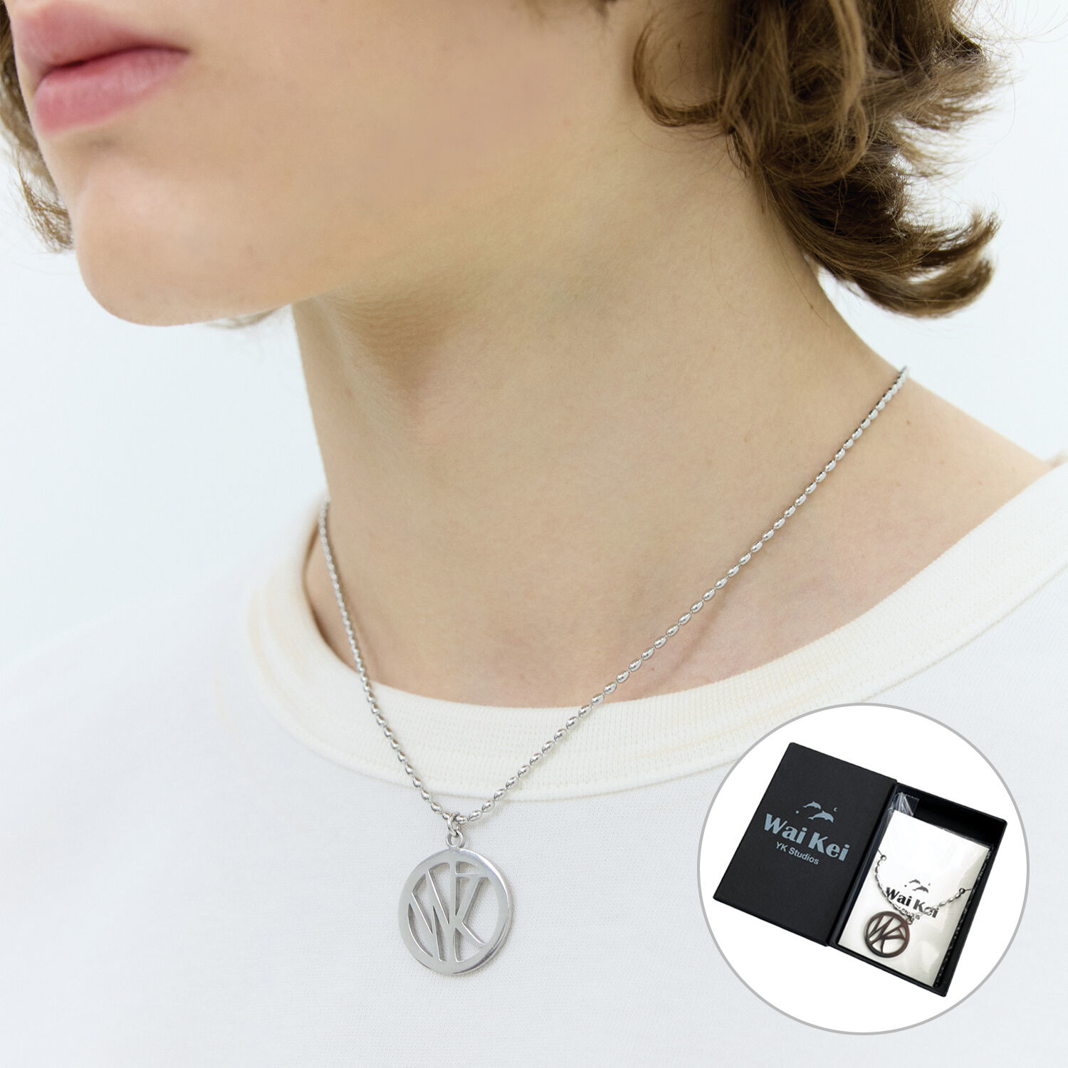 韓國WAIKEI - Logo Pendant Necklace