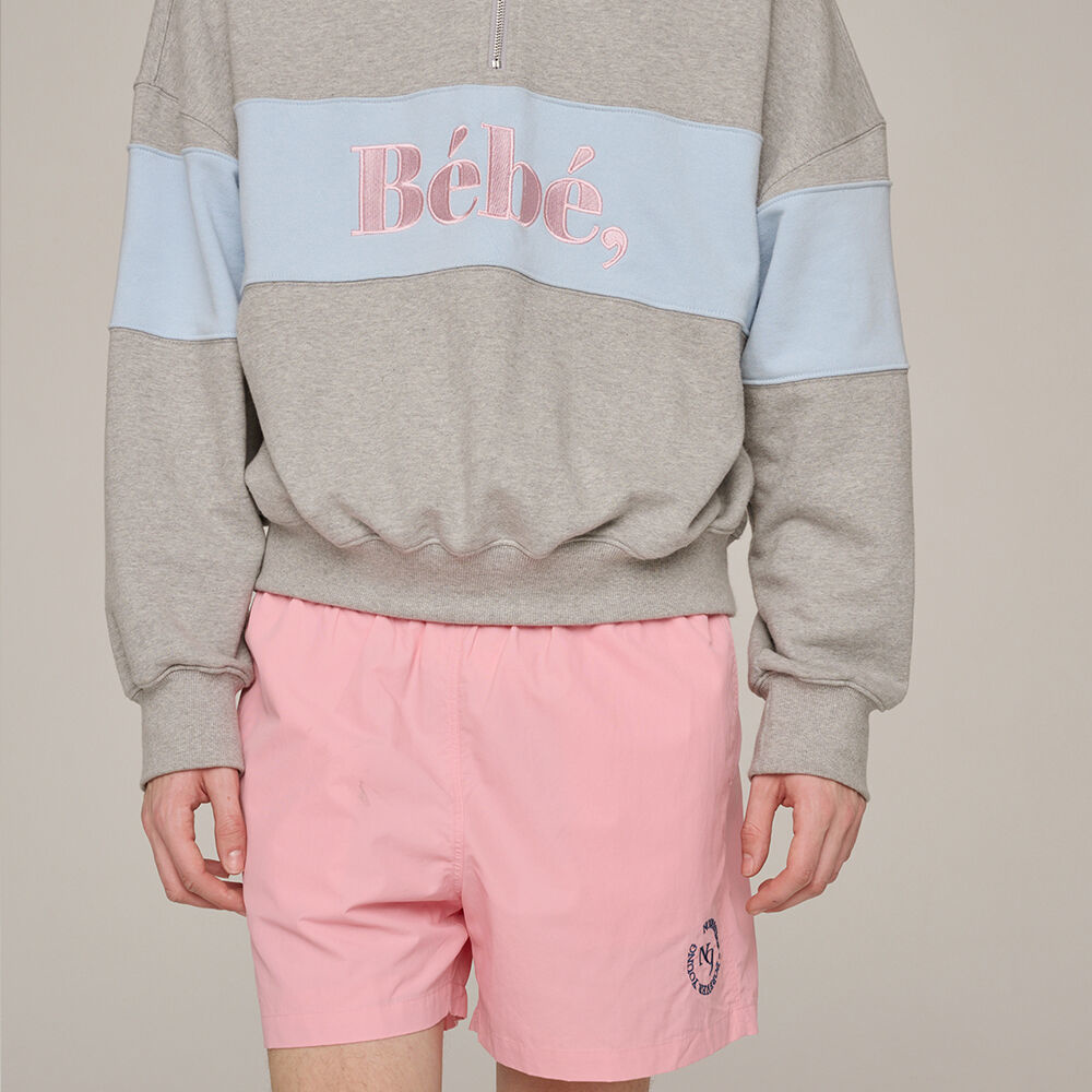 韓國NOIRNINE - Mens N9 Windbreaker Shorts [PINK]