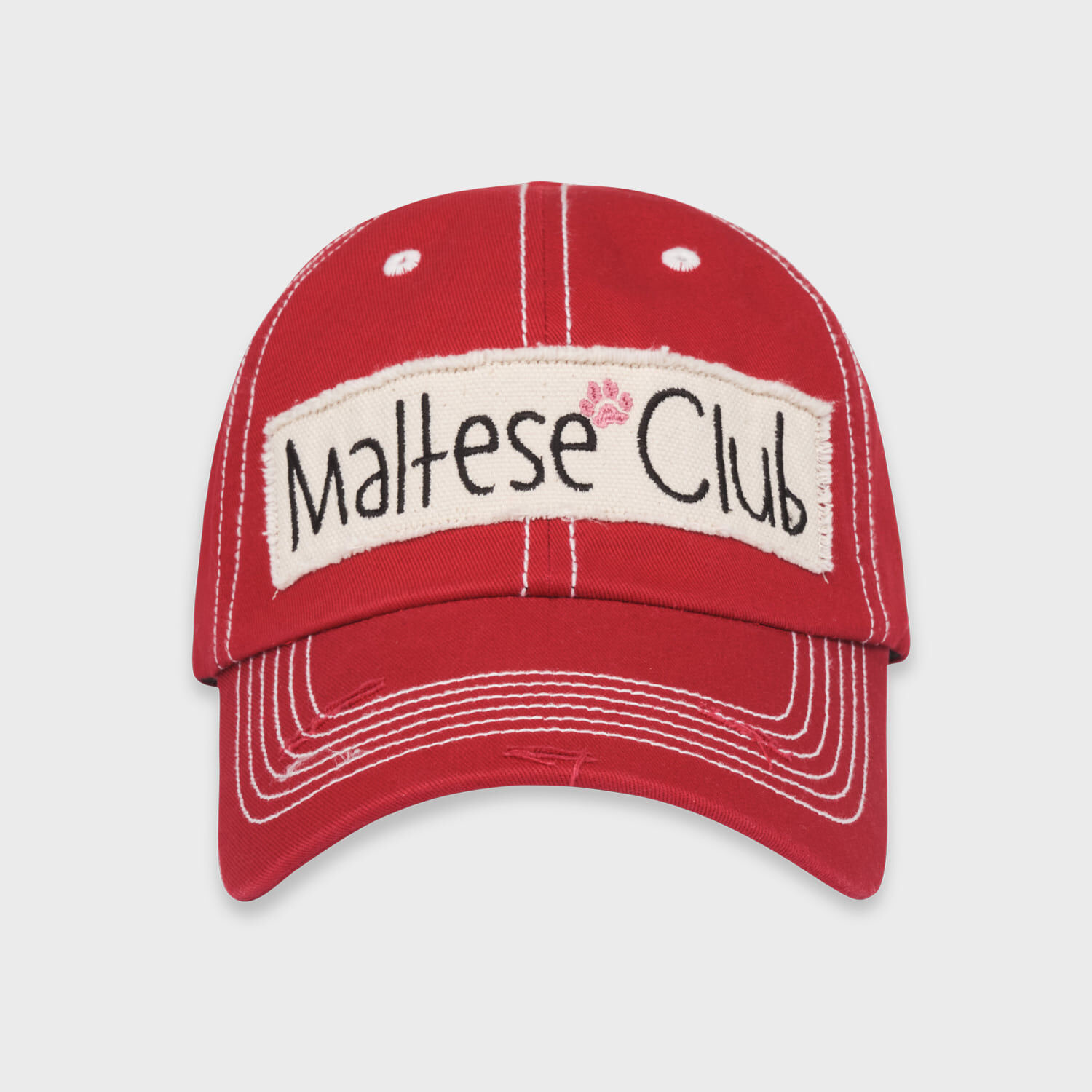 韓國WAIKEI  - Maltese club stitch ball cap red