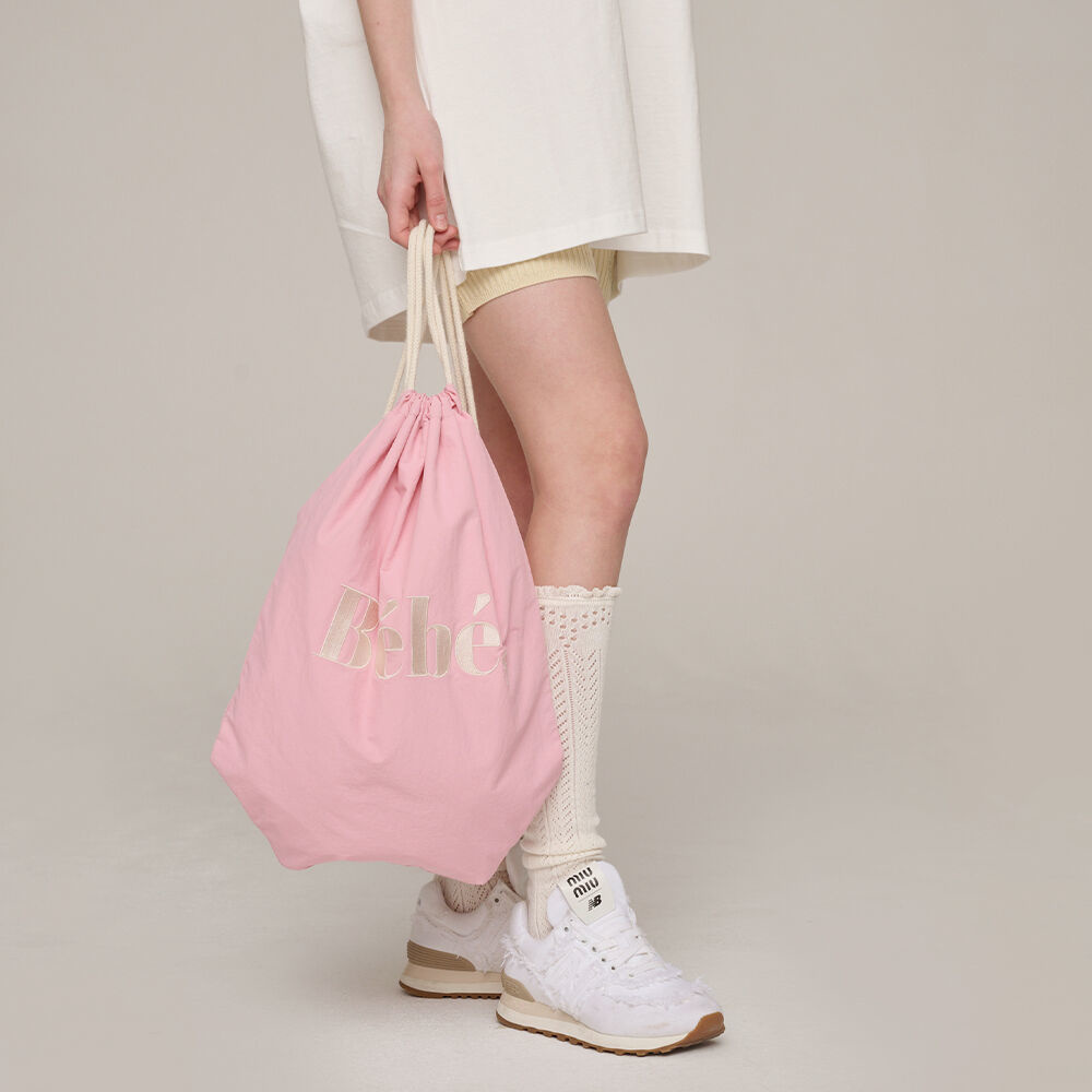 韓國NOIRNINE - Bébé Nylon String Bag [PINK]