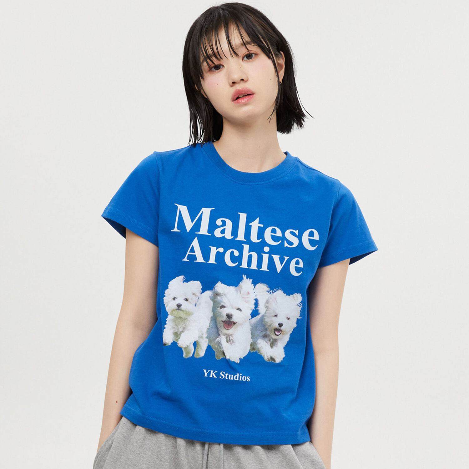 韓國WAIKEI - Maltese Archive Short Sleeve T-shirt Blue