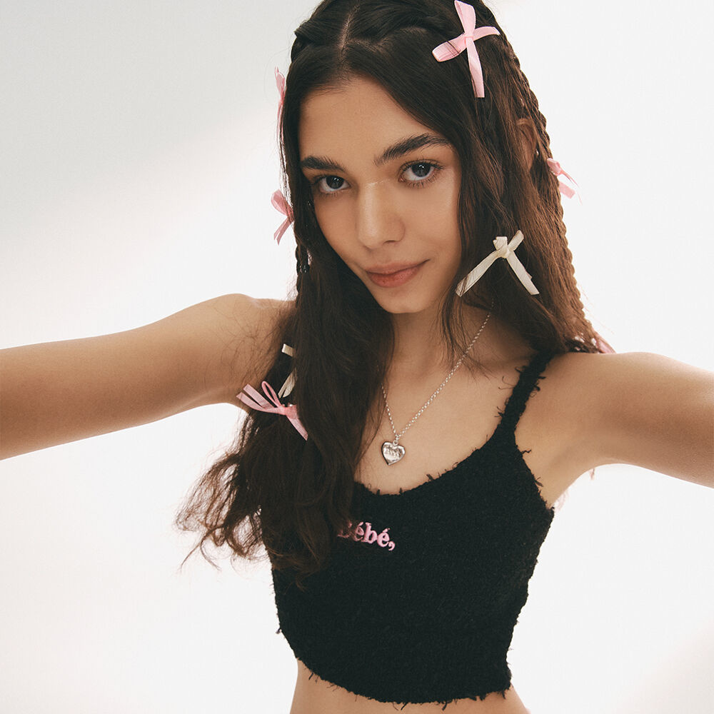 韓國NOIRNINE - Bébé Knit Sleeveless [BLACK]