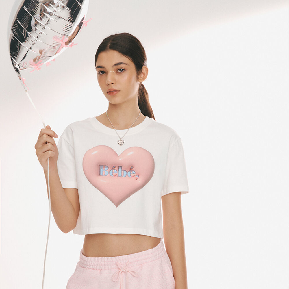 韓國NOIRNINE - Bébé Graphic T-shirts [PINK] 