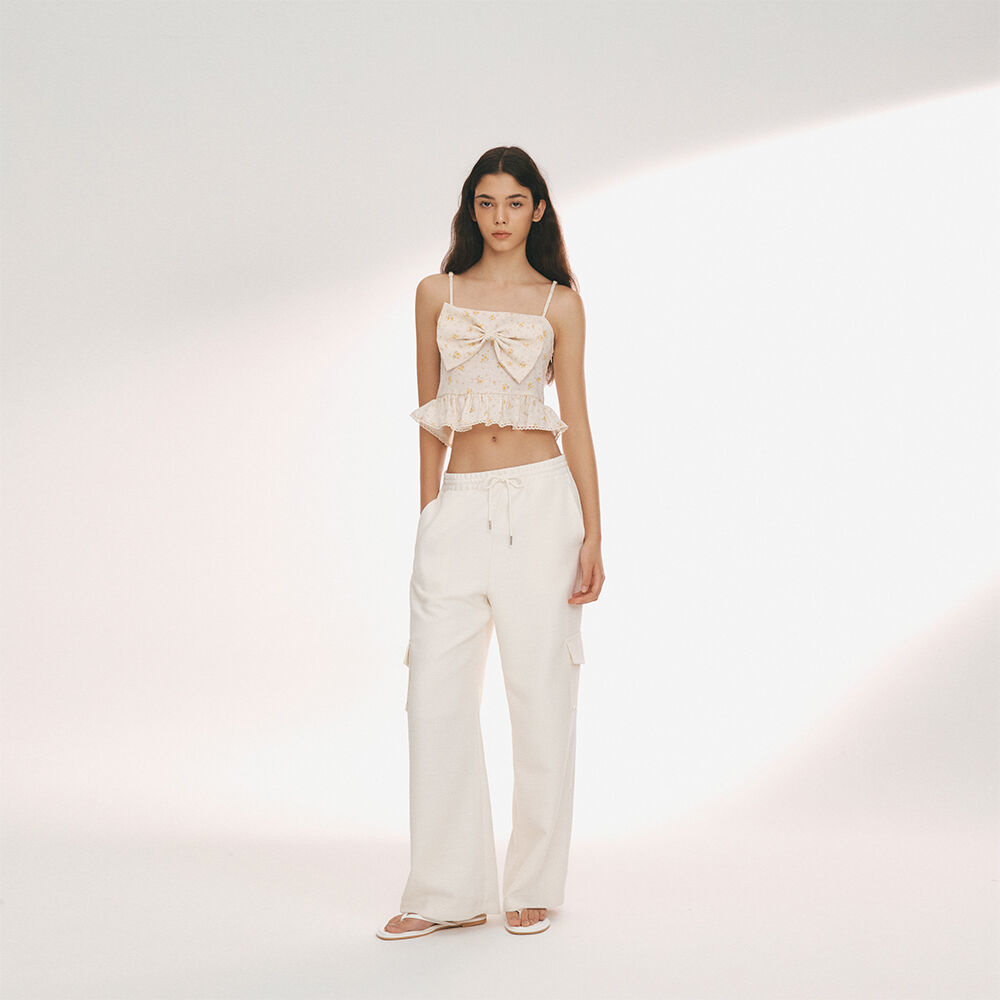 韓國NOIRNINE - Flower Ribbon Sleeveless [YELLOW] 