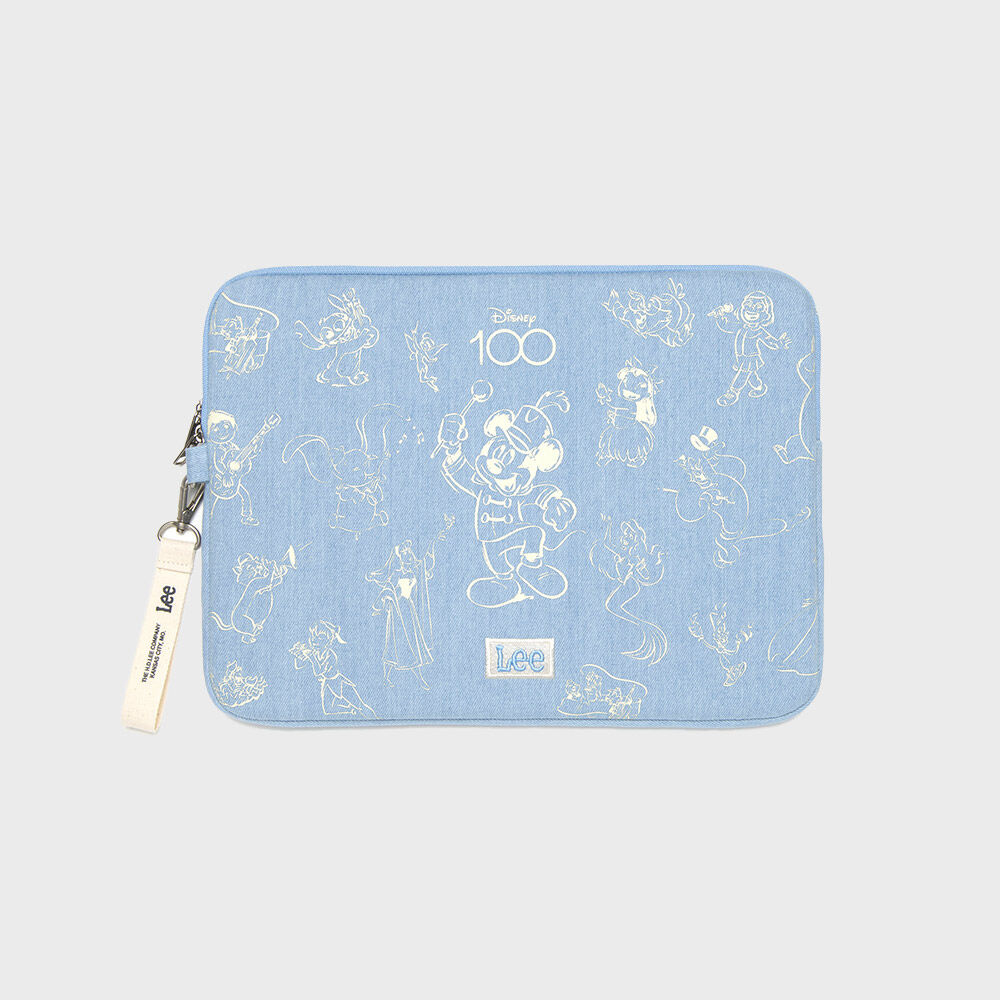 [Lee x Disney] Disney 100 Graphic Laptop Pouch Indigo Light