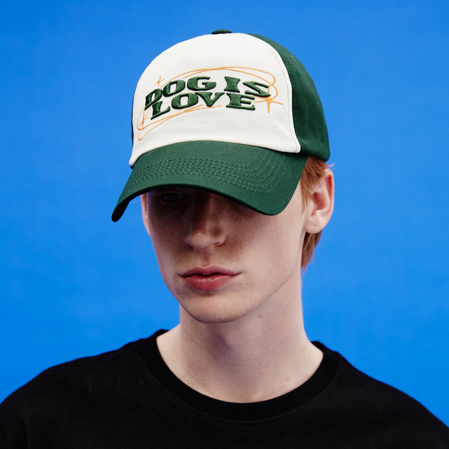 韓國WAIKEI - Dog Is Love Two-tone Ball Cap Green