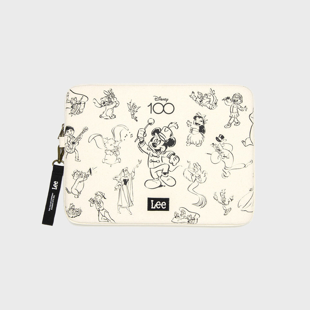 [Lee x Disney] Disney 100 Graphic Laptop Pouch Ivory