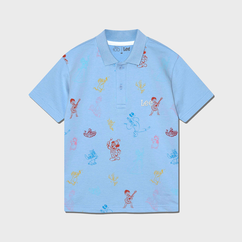 [Lee x Disney] Disney 100 Kids Kara Short Sleeve Tee Sky Blue