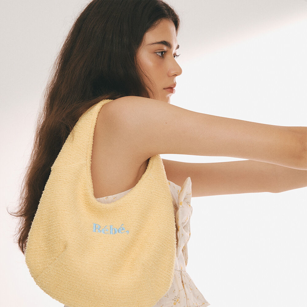 韓國NOIRNINE - Bébé Terry Mini Ribbon Bag [YELLOW]