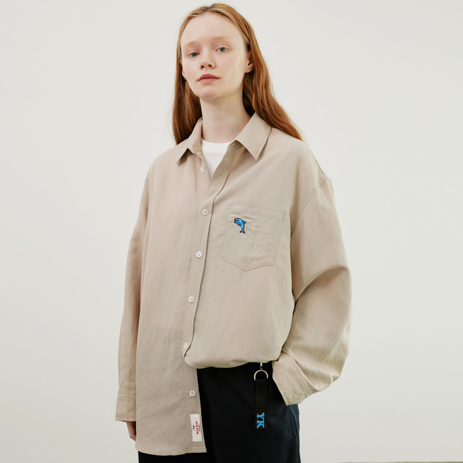 韓國WAIKEI -  Steady_ Linen Shirt Beige