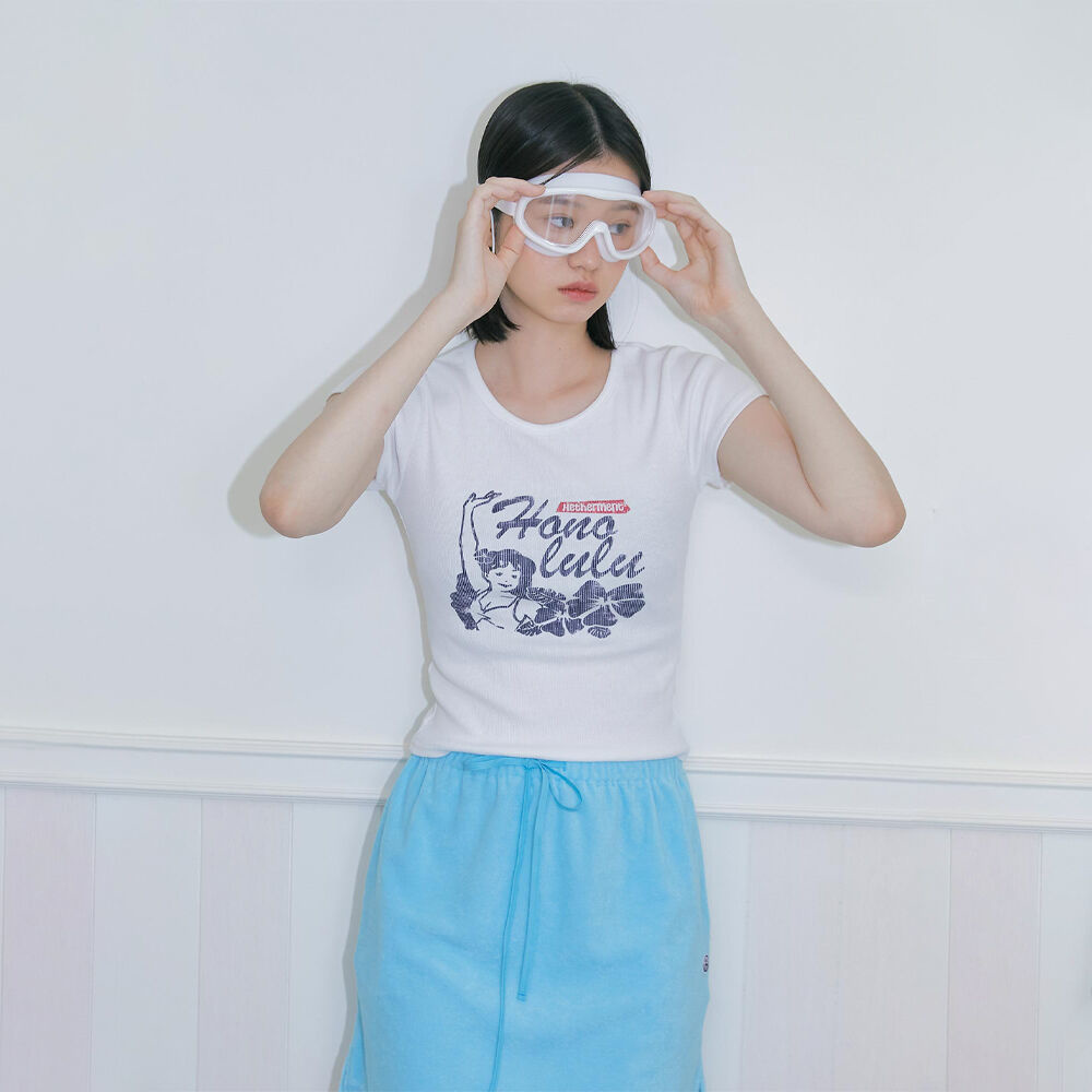 韓國HETHERMENT - Honolulu Baby T-shirt (White) 