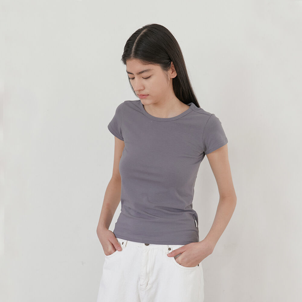 韓國HETHERMENT - Madeleine T-shirt (Charcoal)