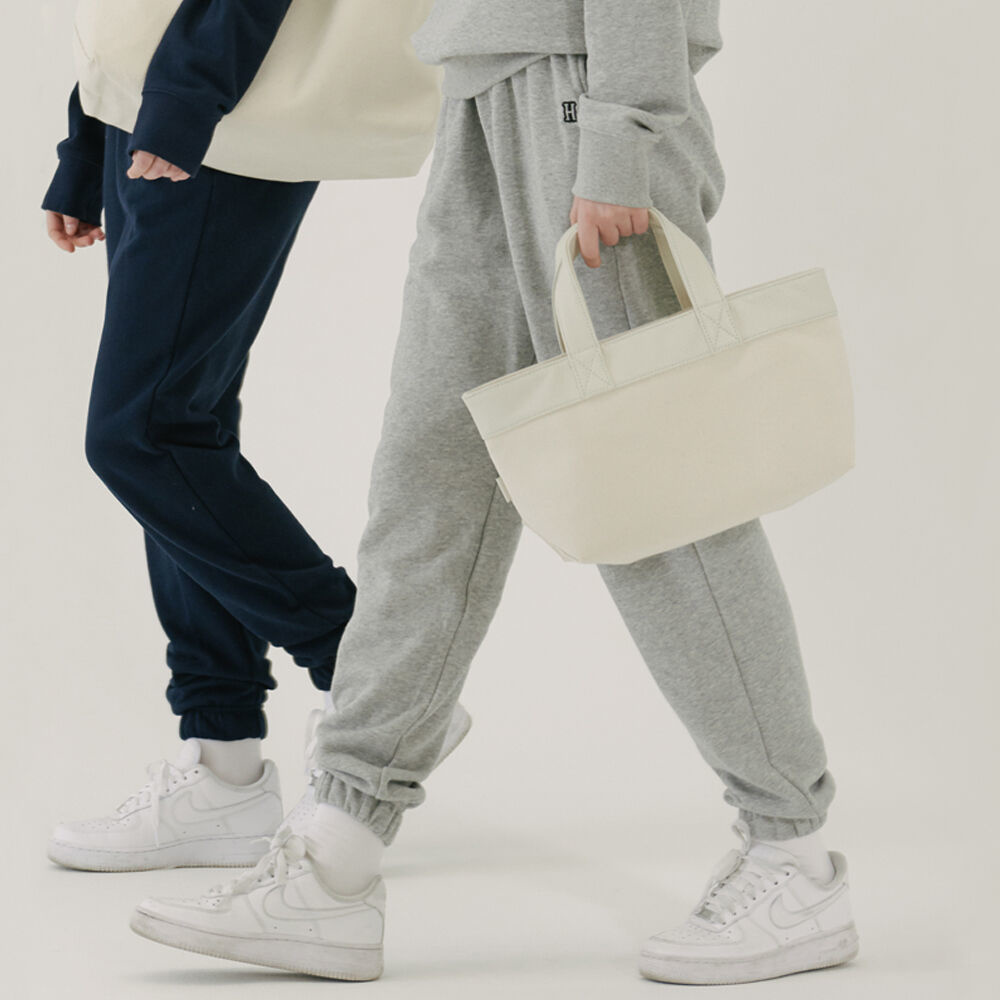 韓國HETHERMENT - Leather Edge Canvas Bag (Small) 