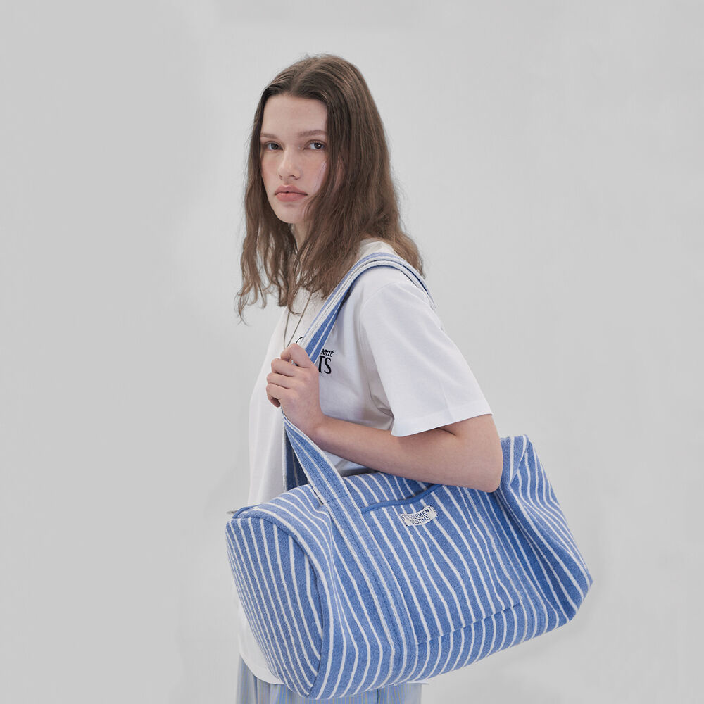 韓國HETHERMENT - BEDTIME Terry Duffle Bag (Blue Stripe) 