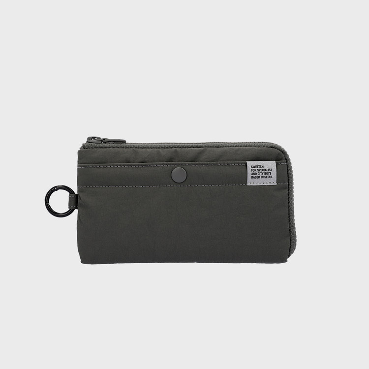 SWEETCH-HALF ZIP WALLET 001 L Stone Grey