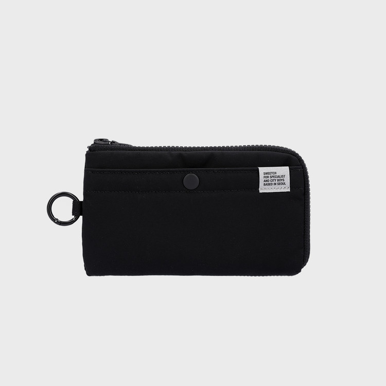 SWEETCH-HALF ZIP WALLET 001 L Black