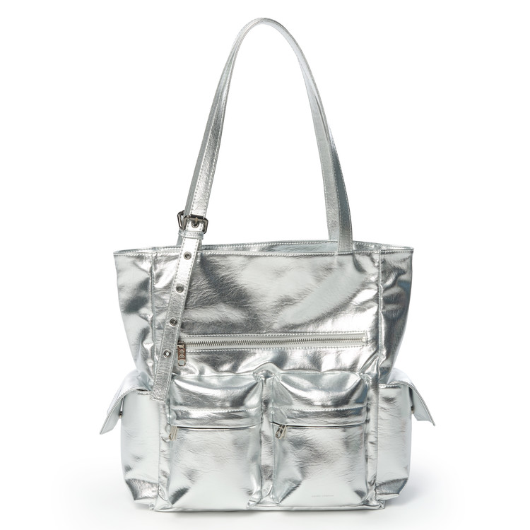 韓國SAMO ONDOH-Pocket Shopper Bag L Nappa Silver