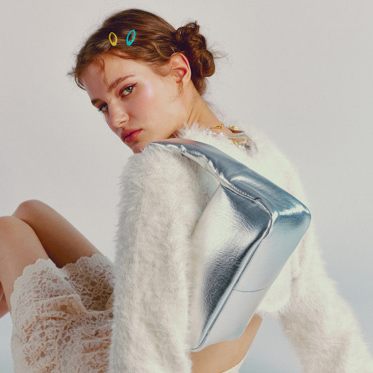 韓國SAMO ONDOH-Mug Bag M Nappa Silver