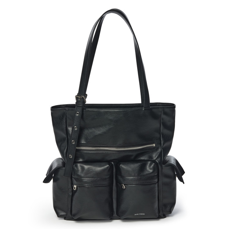 韓國SAMO ONDOH-Pocket Shopper Bag L Nappa Black