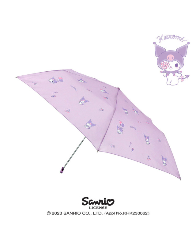韓國SANRIO-53 可愛三段平傘 (Kuromi)